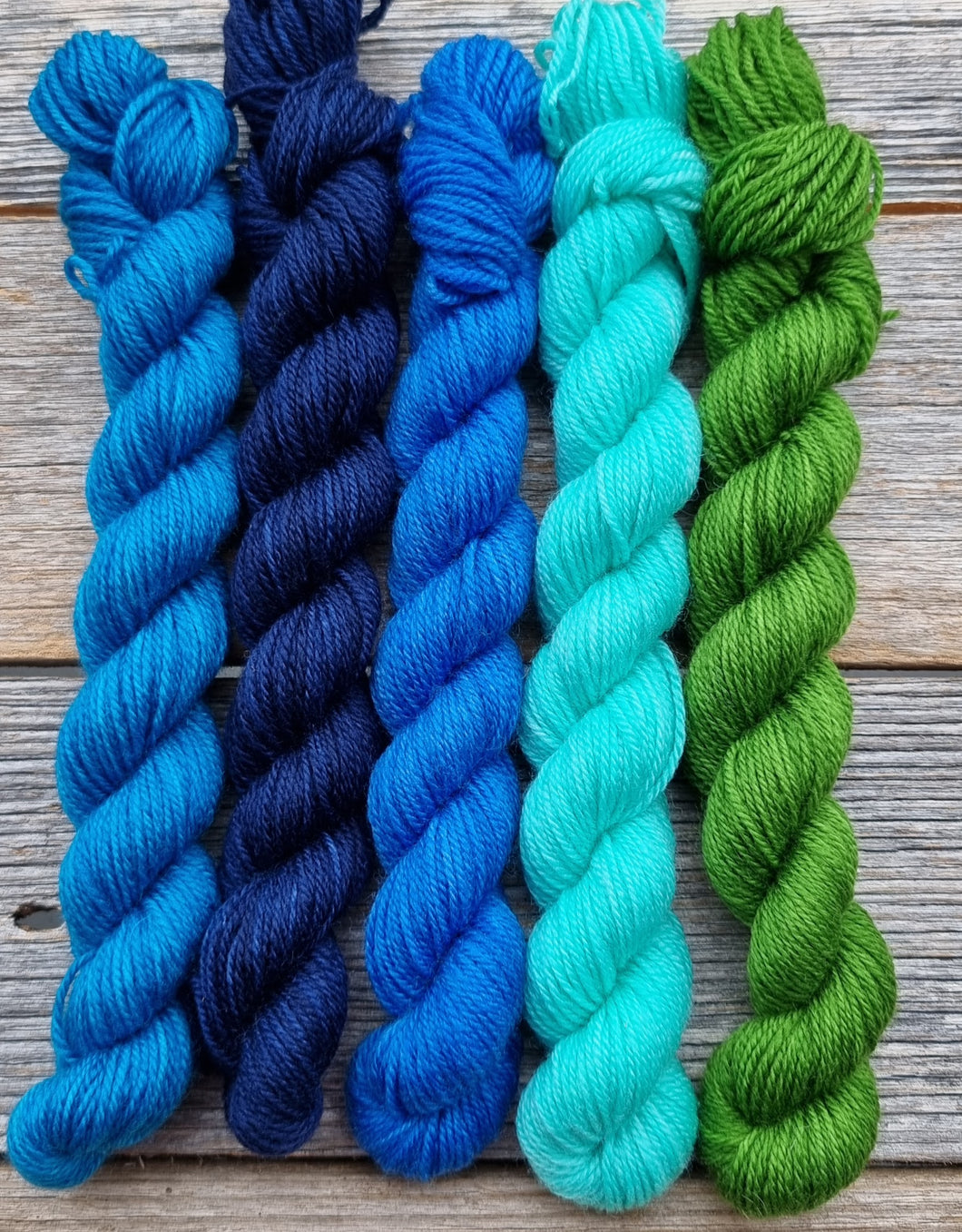 Mini Skein Set: Blues and Green